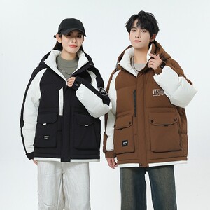 79012-特P258 情侣短款羽绒服男女同款2024年冬季加厚保暖青年图片