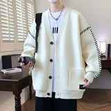 84871-P65秋冬新款针织开衫毛衣男外套港风宽松外套，男装针织衫/毛衣，电商D310B