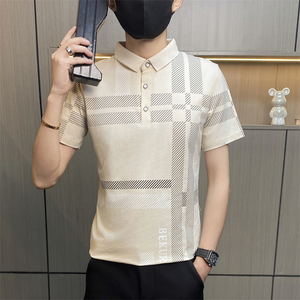 PL004-P35 polo衫男士休闲夏季新款青年翻领短袖T恤男装薄款潮流图片