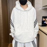 W9806-特P50美式三条杠连帽卫衣男情侣帽衫高街百搭休闲外套，男装卫衣，电商D310B