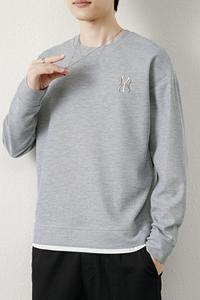 73812-P40卫衣男生春秋季圆领无帽大码衣服男装长袖早秋学生图片