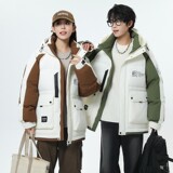 79012-特P258情侣短款羽绒服男女同款2024年冬季加厚保暖青年，男装羽绒服，电商D310B