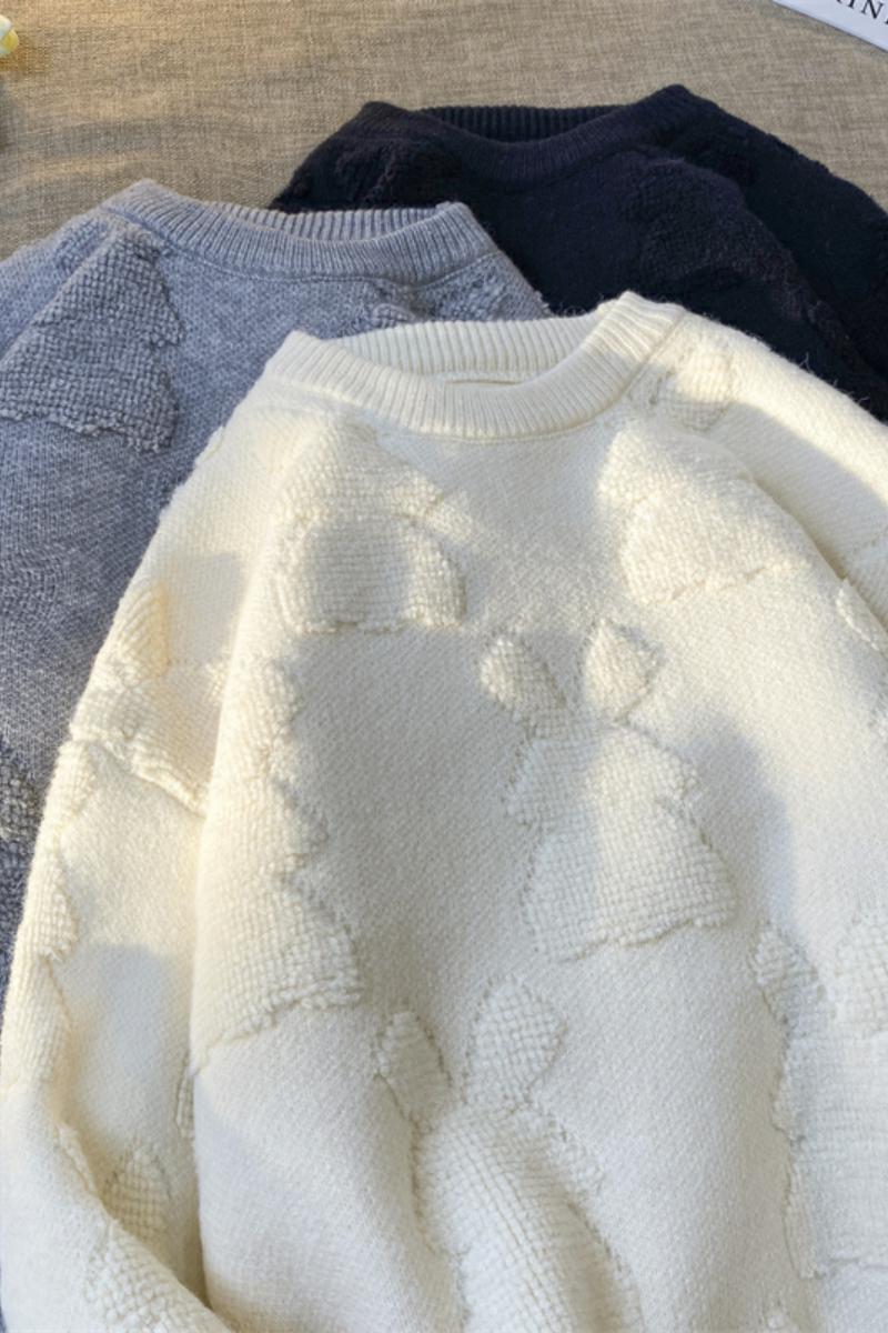 68269-P65毛衣提花潮牌宽松情侣休闲百搭风针织衫秋冬外套,男装针织衫/毛衣,电商D310（原电商305）