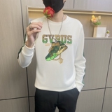 W3405-特P50社会小伙卫衣男士亮片烫钻打底衫青年欧版体恤，男装卫衣，电商D310B