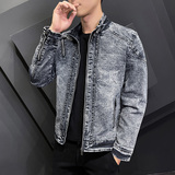 JK1823-P100牛仔外套男春秋款复古水洗做旧夹克潮牌美式高级感，男装夹克，电商D310B