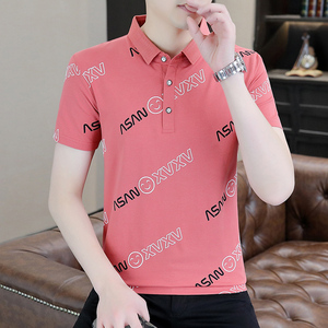 83010-P35新款翻领T恤男休闲短袖图片