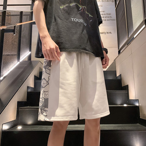 51060-P33夏季男士小熊短裤裤休闲裤子潮牌棉质情侣款短图片
