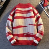 76256-P65秋冬休闲圆领毛衣男针织打底衫，男装针织衫/毛衣，电商D310B