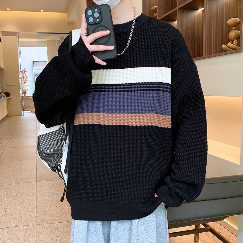 84723-P55 秋冬休闲圆领毛衣男针织打底衫图片