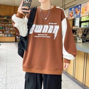W24213-特P40 秋季休闲卫衣男长袖T恤打底衫 港风宽松外套图片