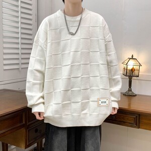 83483-P50港风宽松高领毛衣男女秋冬季情侣宽松休闲针织衫图片