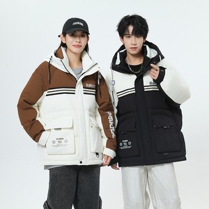 79011-特P258男连帽羽绒服2024新款加厚保暖情侣冬装防寒外套男图片