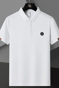 72905夏季薄款欧货商务休闲衫男短袖修身翻领t恤男士