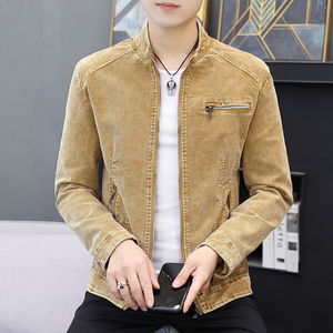 JK1856-P100牛仔外套男韩版修身立领夹克男士休闲百搭青年帅气图片