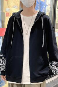 得物二开GSY9915-特P55卫衣男连帽宽松休闲服开衫外套图片
