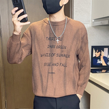5911-特P60男士毛衣字母扎染圆领针织衫青年时尚百搭打底上衣服，男装针织衫/毛衣，电商D310B
