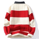 84590-特P60秋冬新款休闲毛衣男针织打底衫假两件衬衫领毛衣，男装针织衫/毛衣，电商D310B