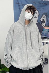 得物二开GSY9915-特P55卫衣男连帽宽松休闲服开衫外套图片