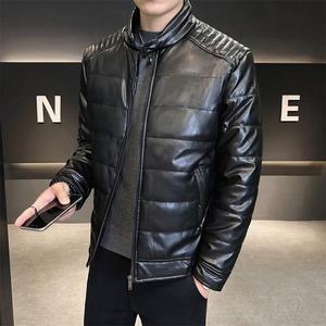 68707-P115pu皮棉衣男士冬季加厚棉服韩版机车皮夹克外套冬装图片