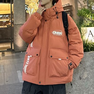 79006-特P258羽绒服男冬季新款美式潮牌白鸭绒羽绒衣宽松休闲外套图片