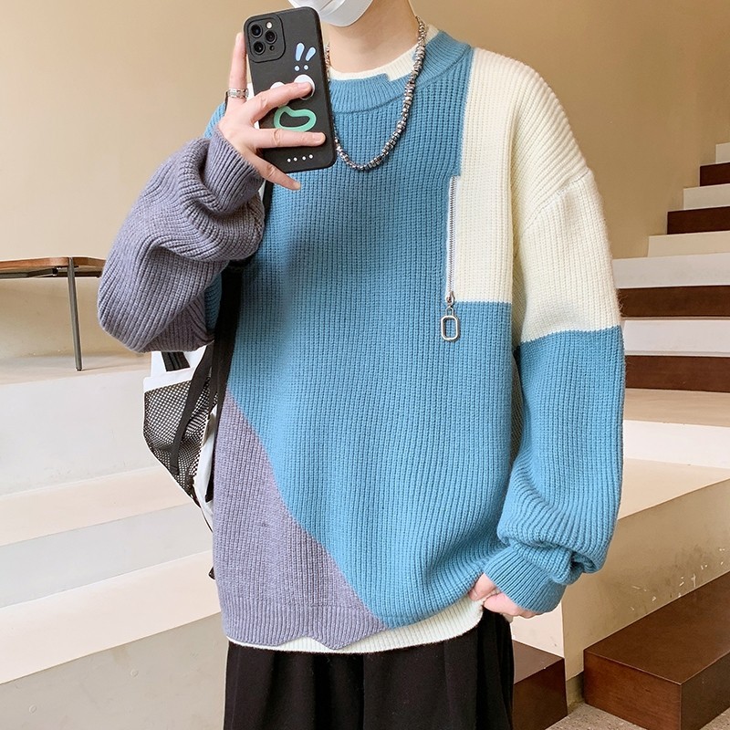 84535-P55秋冬休闲圆领毛衣男针织打底衫,男装针织衫/毛衣,电商D310B