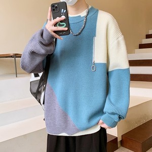 84535-P55 秋冬休闲圆领毛衣男针织打底衫图片