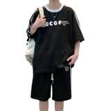 TZ23615-特P55夏季短袖T恤男套装休闲两件套，男装T恤，电商D310B