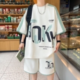 84354-特P50港风夏季新款个性印花潮牌休闲运动套装，男装休闲套装，电商D310B