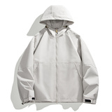 JK583-特P60连帽冲锋衣外套男猎装夹克春秋款美式复古工装机车服，男装夹克，电商D310B