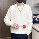 5325-特P68简约潮牌宽松ing肌理感卫衣男生港风毛衣打底衫，男装针织衫/毛衣，电商D310B