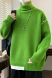 76228-P55秋冬新款休闲毛衣男长袖针织衫港风宽松毛衣打底衫，男装针织衫/毛衣，电商D310B