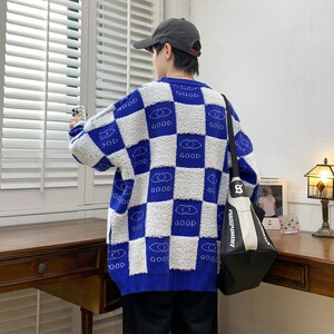 83173-P50 秋冬新款休闲毛衣男长袖针织衫港风宽松毛衣打底衫图片