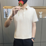 PL913-P40短袖男款polo衫2新款简约纯色半袖t恤帅气百搭带领，男装Polo衫，电商D310B