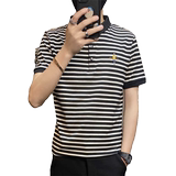PL3080-P40条纹男士POLO衫短袖修身韩版潮刺绣商务翻领休闲体恤，男装Polo衫，电商D310B