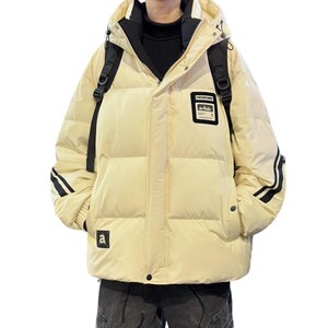 79007-特P258羽绒服男款秋冬季加厚美式潮高级感炸街情侣连帽图片