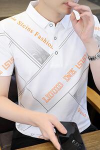 84003-P35春秋新款短袖T恤男休闲打底衫短袖衫男