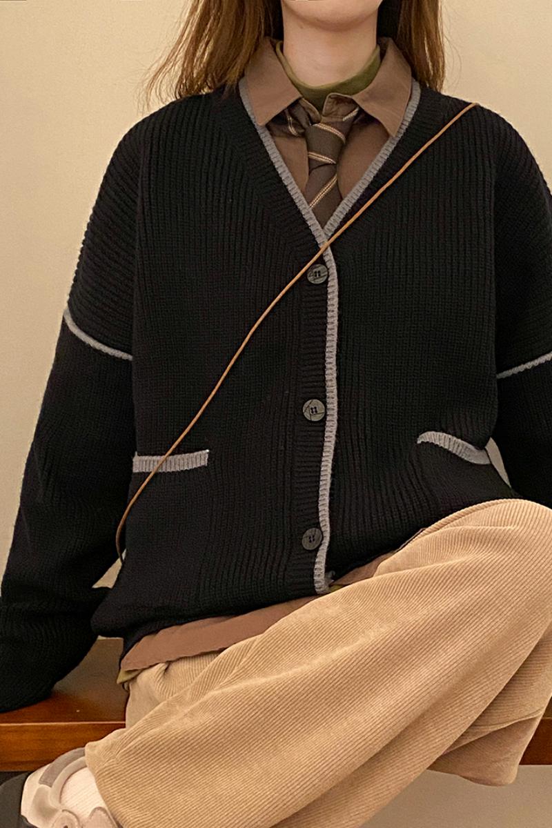 M2105-特P65毛衣开衫男秋季潮牌大码宽松慵懒风休闲针织衫外套,男装针织衫/毛衣,电商D310B