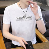 84156-P28男士短袖t恤卫衣欧货提花圆领春秋款休闲长体恤上衣男装，男装T恤，电商D310B