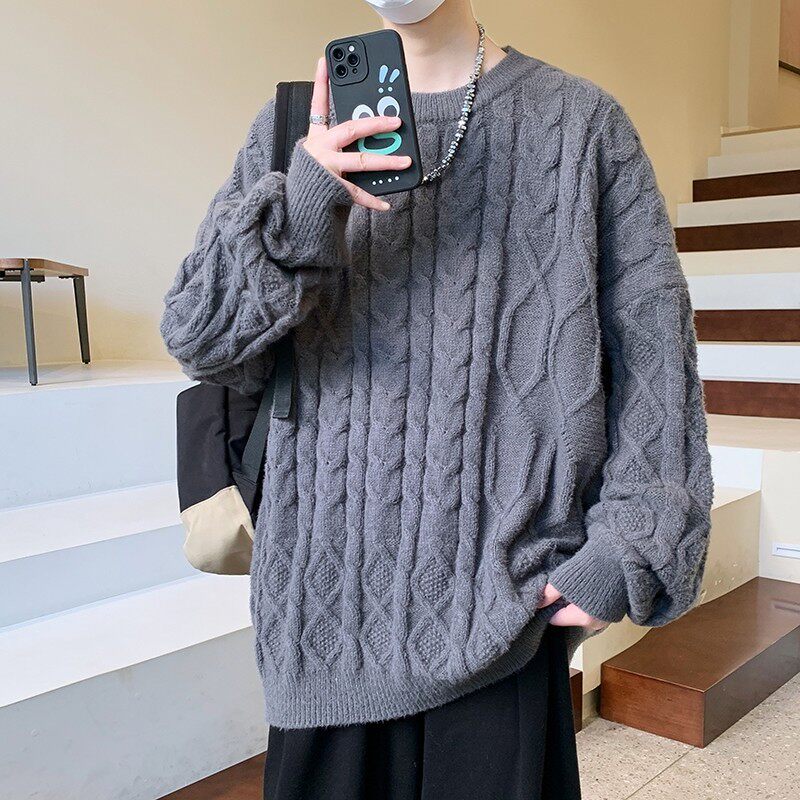 84527-P50 秋冬休闲圆领毛衣男针织打底衫图片