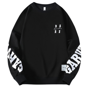 71946-P45卫衣男2024新款重磅宽松衣服薄款冬季圆领春秋款,谁能帮助搭配衣服图片