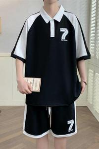 TZ23637-特P58夏季短袖T恤男套装休闲两件套