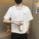 TX162-P38宽松短袖t恤男士痞帅潮男装半袖衣服新款，男装T恤，电商D310B