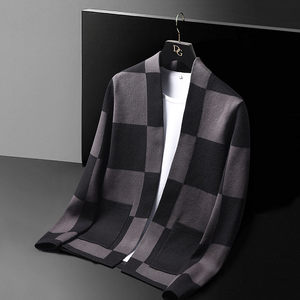 78819-特P70开衫毛衣男士春秋季新款潮流毛线衣休闲针织衫外套图片