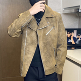 JK898-P100男士皮衣外套韩版潮流修身机车服加绒夹克男装上衣服，男装皮衣，电商D310B
