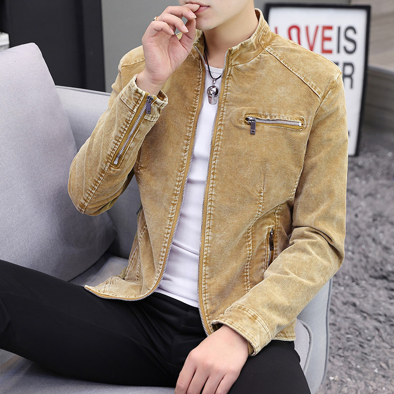 JK1856-P100牛仔外套男韩版修身立领夹克男士休闲百搭青年帅气,男装夹克,电商D310B