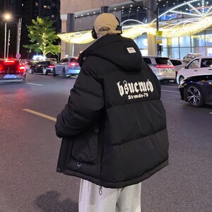 79005-P235情侣羽绒服男款冬季新款港风宽松ins面包服加厚外套图片