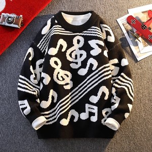 84550-P55毛衣男款冬季红色过年服内搭针织衫圆领打底衫青少年图片