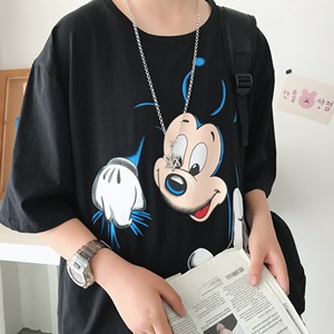 现货2939-P25印花短袖T恤男春夏季潮流宽松百搭情侣上衣潮牌图片
