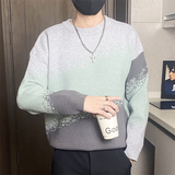 M8305-特P55渐变圆领毛衣男女同款秋冬季慵懒套头初秋针织衫，男装针织衫/毛衣，电商D310B
