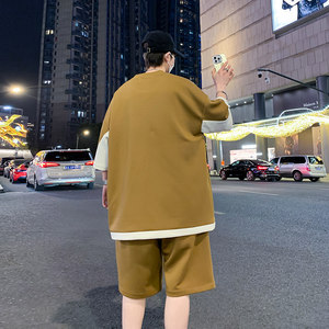 84331-P55夏季短袖T恤男套装休闲两件套图片